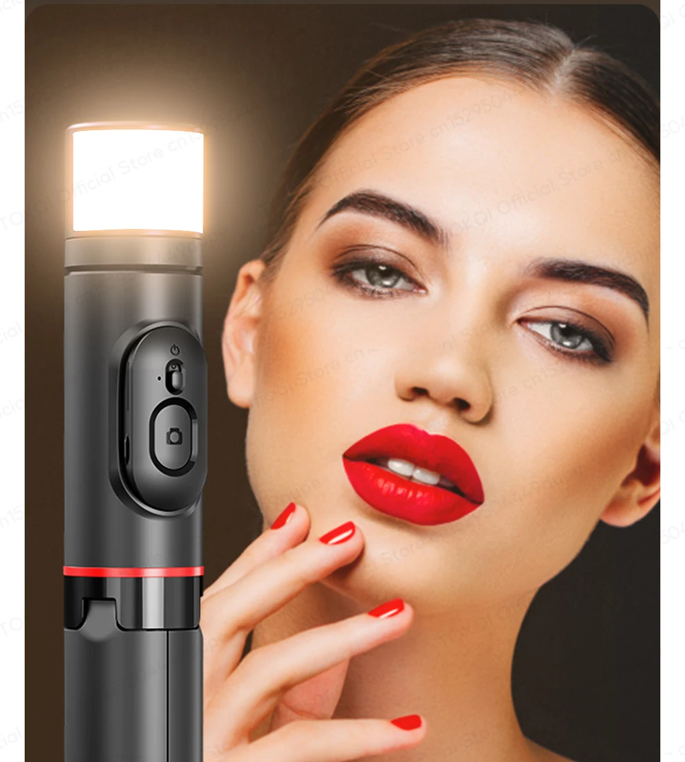 Q12/Q12s Wireless Bluetooth Selfie Stick Tripod for Smartphones Stable and Balanced Shooting, with Hidden Mount Portable Bracket