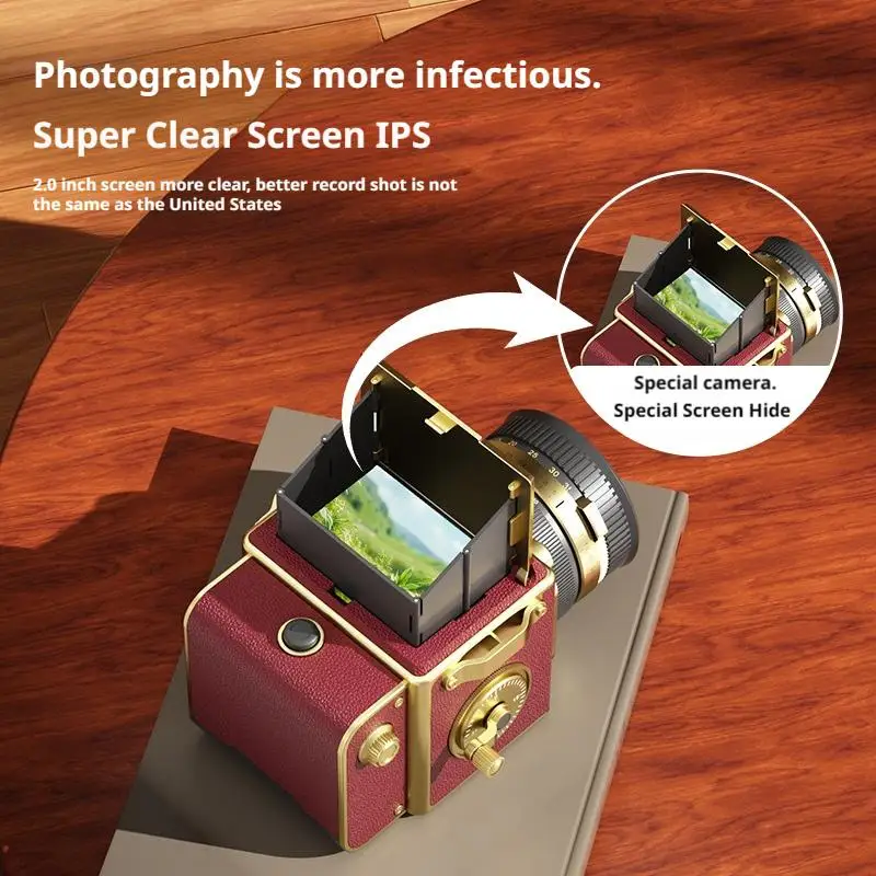 Retro CCD Digital Camera Portable Mini Camera Student Graduation Photo Zoom High-definition Digital Camera Travel Photography