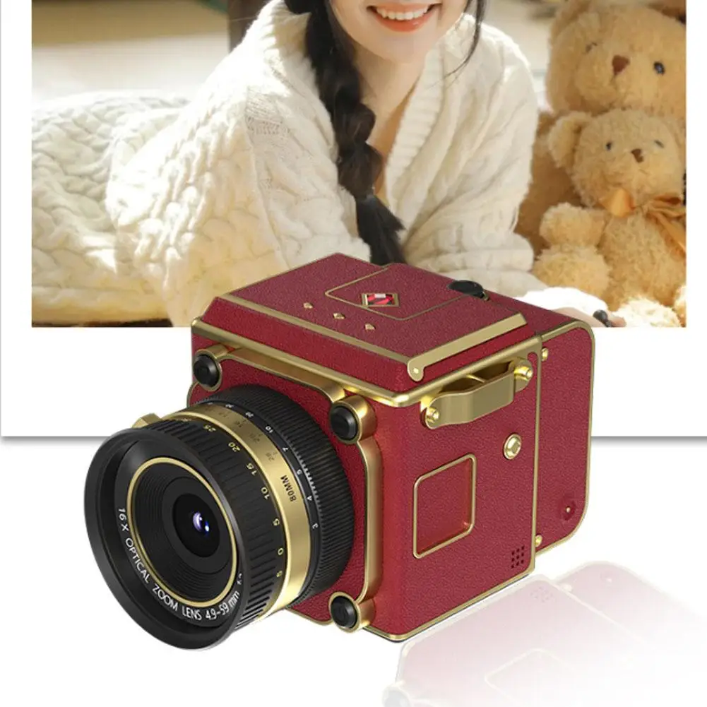 Retro CCD Digital Camera Portable Mini Camera Student Graduation Photo Zoom High-definition Digital Camera Travel Photography