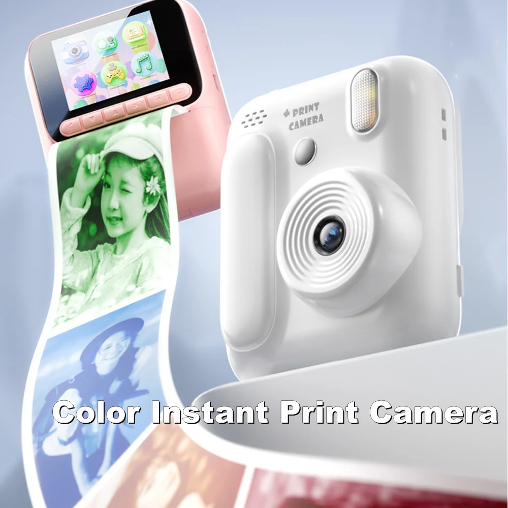Color Printing Camera Kids Instant Camera 32GB 1080P Thermal Print Digital Camera Print Photo Video Games Music Children Gift Color Printing Camera Kids Instant Camera 32GB 1080P Thermal Print Digital Camera Print Photo Video Games Music Children Gift