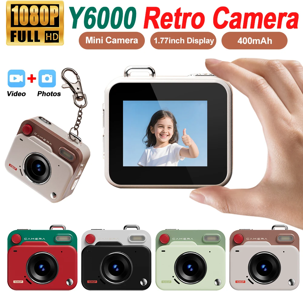 2025 New Thumb Pocket CCD Digital Camera HD Retro Mini Camera Portable Keychain Camera Outdoor Travel Photo Recorder Gift Y6000 2025 New Thumb Pocket CCD Digital Camera HD Retro Mini Camera Portable Keychain Camera Outdoor Travel Photo Recorder Gift Y6000