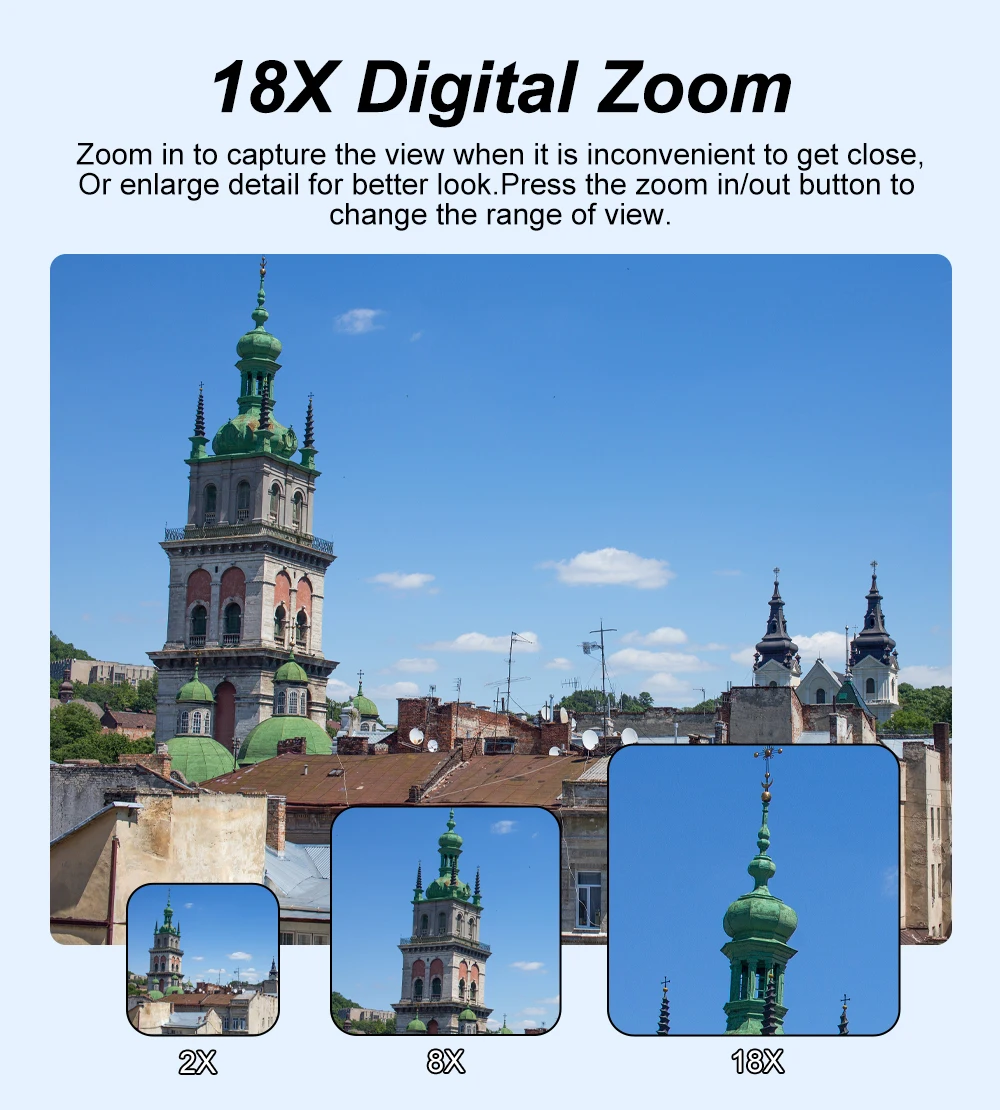 Ourlife AC600 Digital Camera 4K 64MP UHD Cameras 18X Digital Zoom 180° Flip Screen Vintage Vlogging Camera for YouTube Autofocus