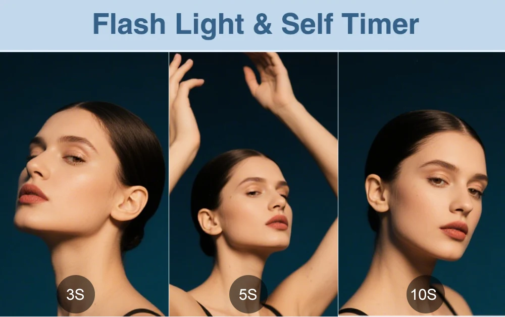 Ourlife AC600 Digital Camera 4K 64MP UHD Cameras 18X Digital Zoom 180° Flip Screen Vintage Vlogging Camera for YouTube Autofocus