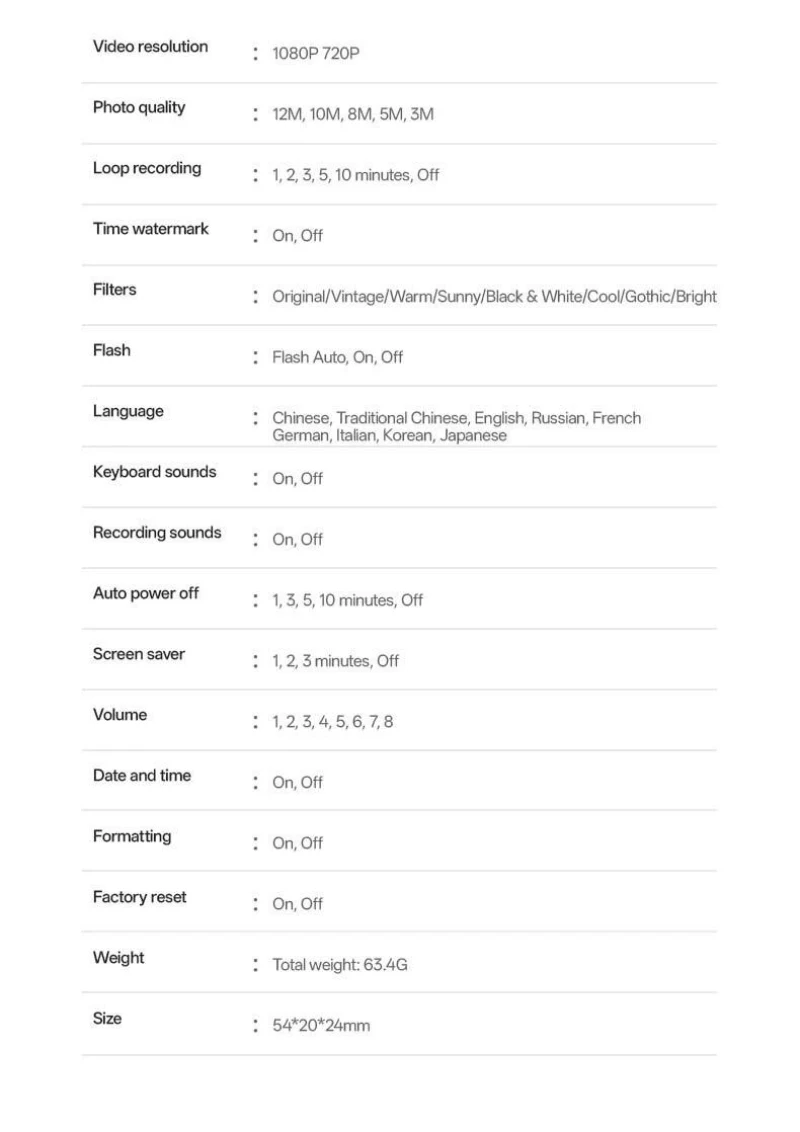 Mini Keychain Thumb Camera 1080P Full HD Recorder Built-in Flash 70.2° Wide Angle Lens TFT LCD Screen Portable Retro CCD Camera