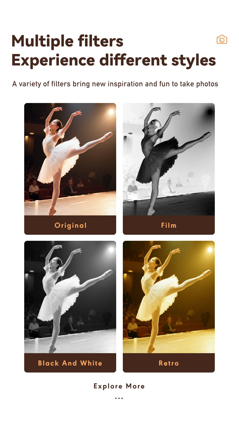 Retro Digital Camera 1080P Video Recorder LED Fill Light 0.96 Inch IPS Screen Portable Mini digital Camera