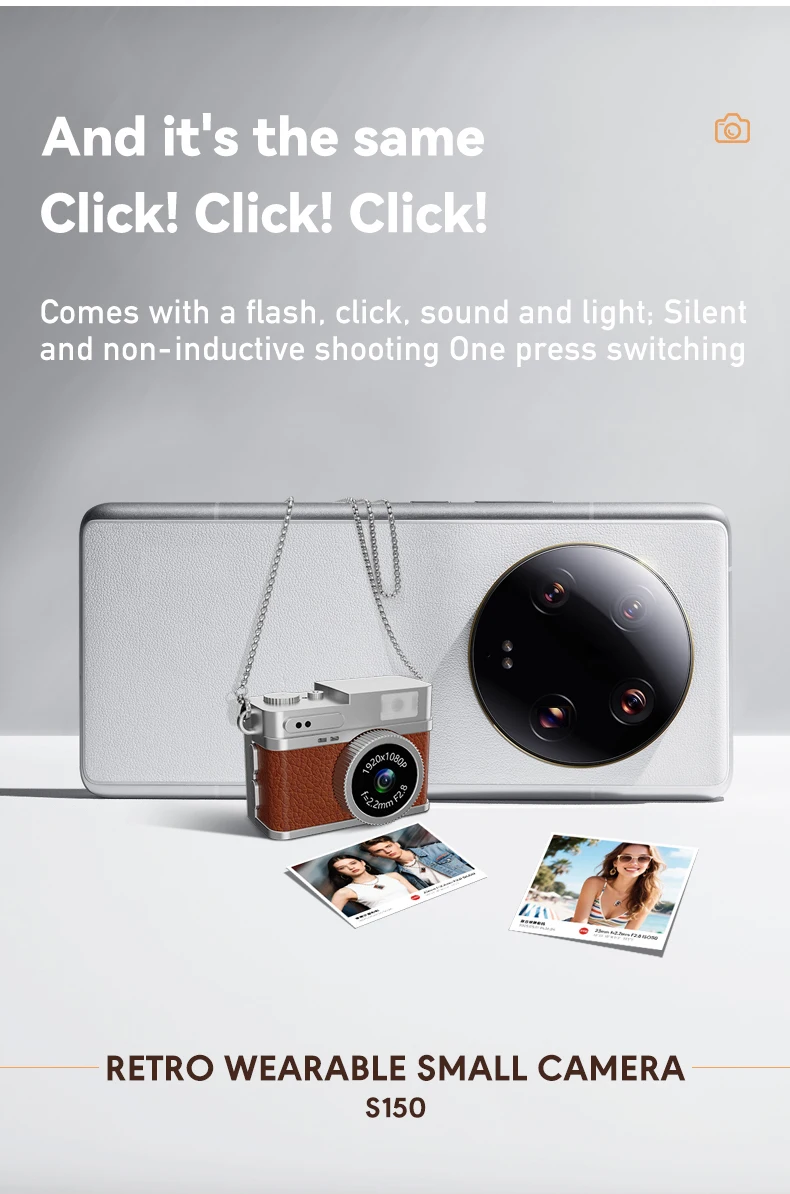 Retro Digital Camera 1080P Video Recorder LED Fill Light 0.96 Inch IPS Screen Portable Mini digital Camera