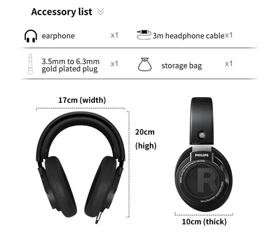 Philips SHP9500 Headphone HiFi Stereo Wired Earphone Computer Online Learning Earbuds Esports Game 3.5mm 6.3mm Universal Headset Philips SHP9500 Headphone HiFi Stereo Wired Earphone Computer Online Learning Earbuds Esports Game 3.5mm 6.3mm Universal Headset