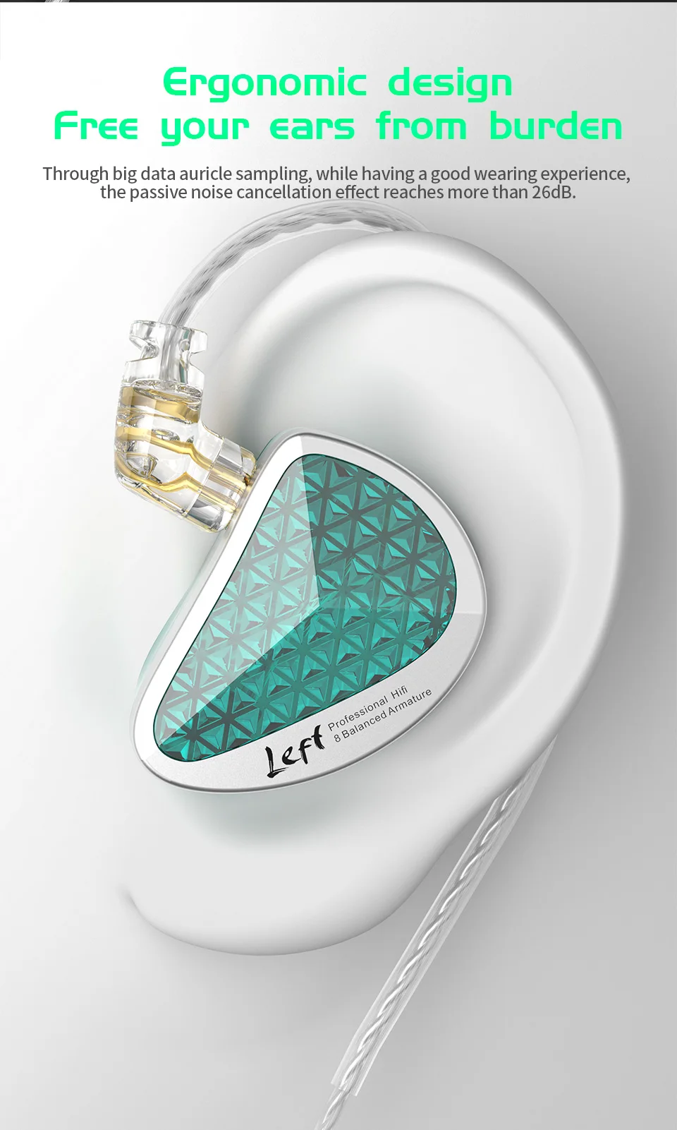 KZ AS16 Pro In Ear Wired Earphones 16BA Balanced Armature HIFI Bass Monitor Headphones Noise Cancelling Earbuds Sport Headset