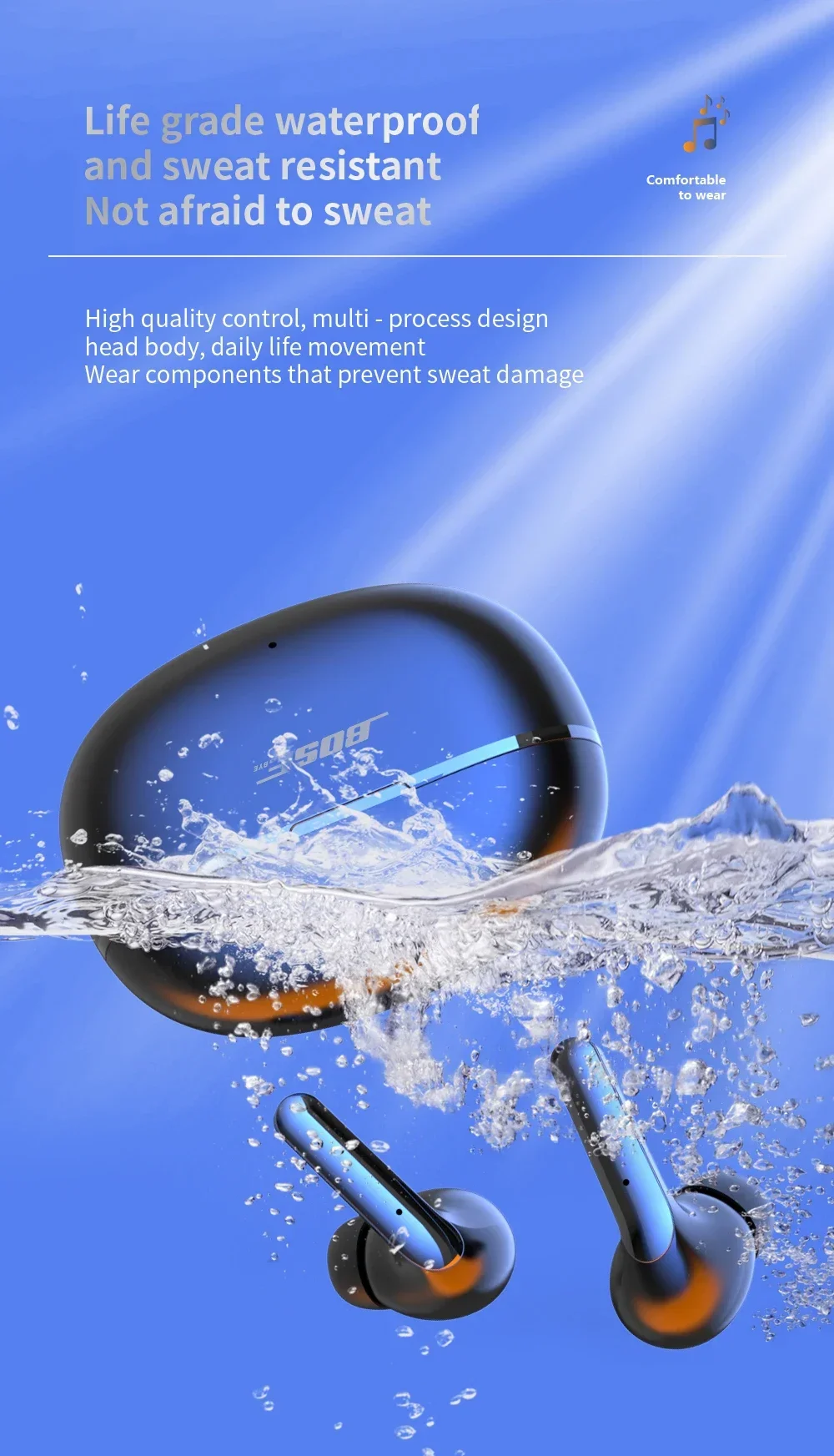 Original BOSEbye Air 7 Earphone TWS Bluetooth Headset HiFi Wireless Mic Noise Reduction Earbuds Waterproof Game Motion Headphone