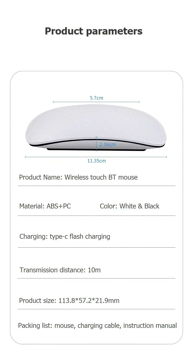 M511 Original Wireless Mouse Bluetooth 5.0 Ultra-thin Touch Mouse For Apple Macbook Pro Air Microsoft Laptop Mac Tablet PC iPad
