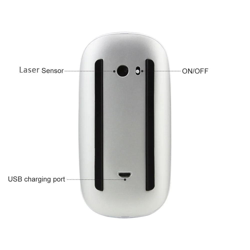 CHYI Magic Mouse Wireless Bluetooth Mouse Arc Touch Mause For Apple Mac Book MacBook Air Pro Ergonomic Design Mute Mice