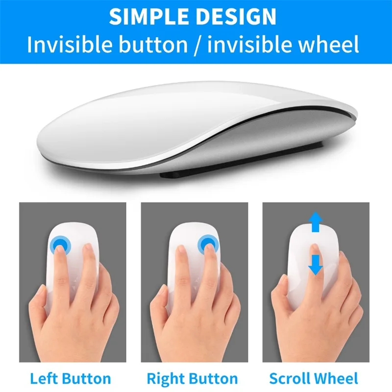 CHYI Magic Mouse Wireless Bluetooth Mouse Arc Touch Mause For Apple Mac Book MacBook Air Pro Ergonomic Design Mute Mice