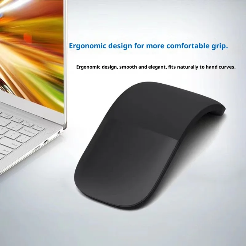 Original Bluetooth Folding Silent Touch Mouse For APPLE Microsoft Surface Ergonomic Mause PC iPad 3D Laser Mice Wireless Mouse