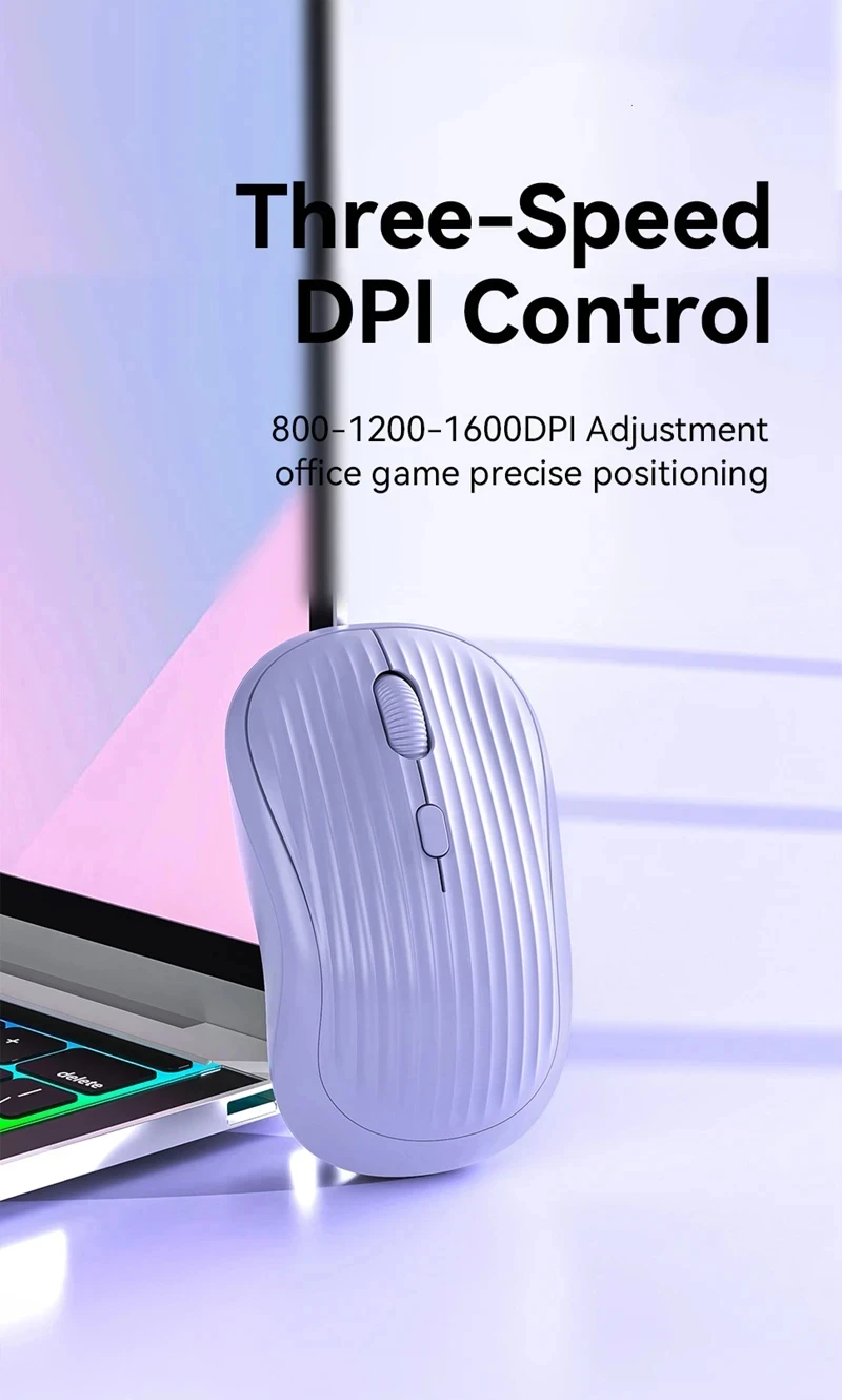 Dual Mode Wireless Mouse Type-C Rechargeable 2.4G Bluetooth Ergonomic Fashion Silent Mouse Desktop Laptop Tablet for iPhone iPad