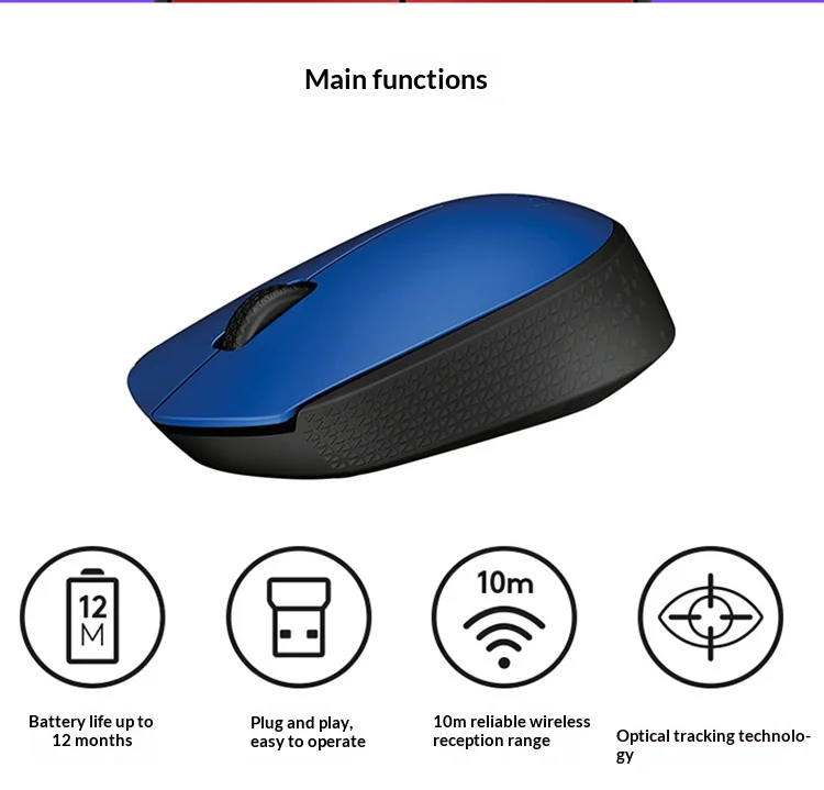 Logitech M170 Wireless Mouse for Apple MacBook Portable Design