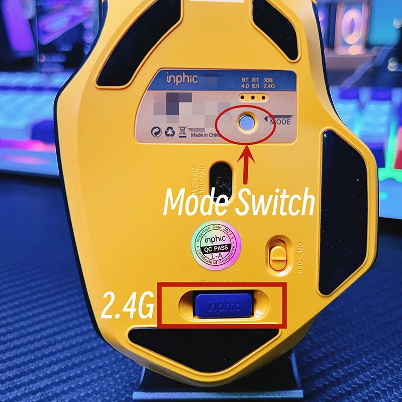 INPHIC A9 Wireless Bluetooth Silent Mouse, Five-level DPI Adjustable, Three-mode Mouse, Suitable for A Variety of Computers INPHIC A9 Wireless Bluetooth Silent Mouse, Five-level DPI Adjustable, Three-mode Mouse, Suitable for A Variety of Computers