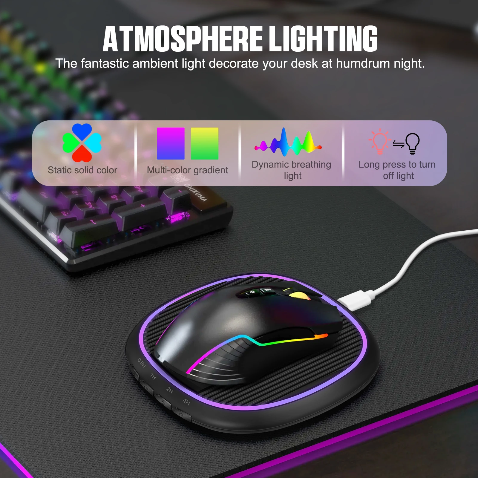 Mouse Mover with Timer Undetectable Mouse Jiggler Mouse Wiggler to Keep Computer Alive-Black Mouse Moving Productivity