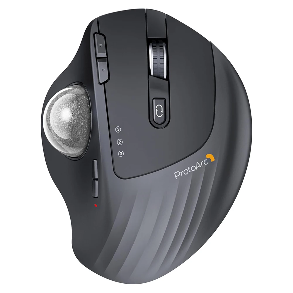 ProtoArc EM01 NL Trackball Mouse Wireless 2.4G Bluetooth Ergonomic Mouse Rechargeable Rollerball Mice for Laptop PC iPad Mac ProtoArc EM01 NL Trackball Mouse Wireless 2.4G Bluetooth Ergonomic Mouse Rechargeable Rollerball Mice for Laptop PC iPad Mac