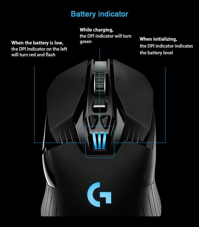 Logitech G903 HERO LIGHTSPEED Wireless Gaming Mouse 100% Original RGB 16000DPI Gamer Upgrade Wireless Bluetooth Mouse