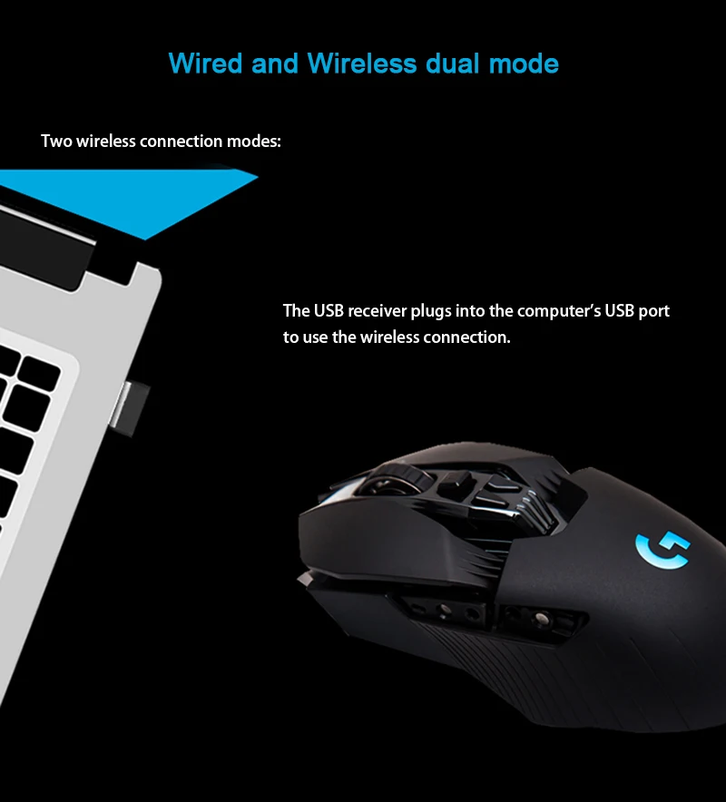 Logitech G903 HERO LIGHTSPEED Wireless Gaming Mouse 100% Original RGB 16000DPI Gamer Upgrade Wireless Bluetooth Mouse