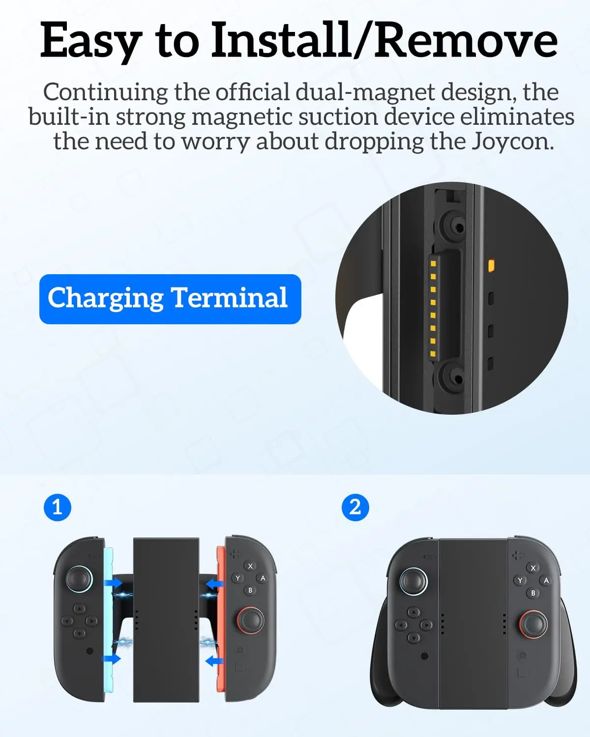 Mini Charging Grip Bracket For Switch 2 Joy-con Handle Gaming Controller Grip Magnetic Connection Charging Holder For Switch 2 Mini Charging Grip Bracket For Switch 2 Joy-con Handle Gaming Controller Grip Magnetic Connection Charging Holder For Switch 2