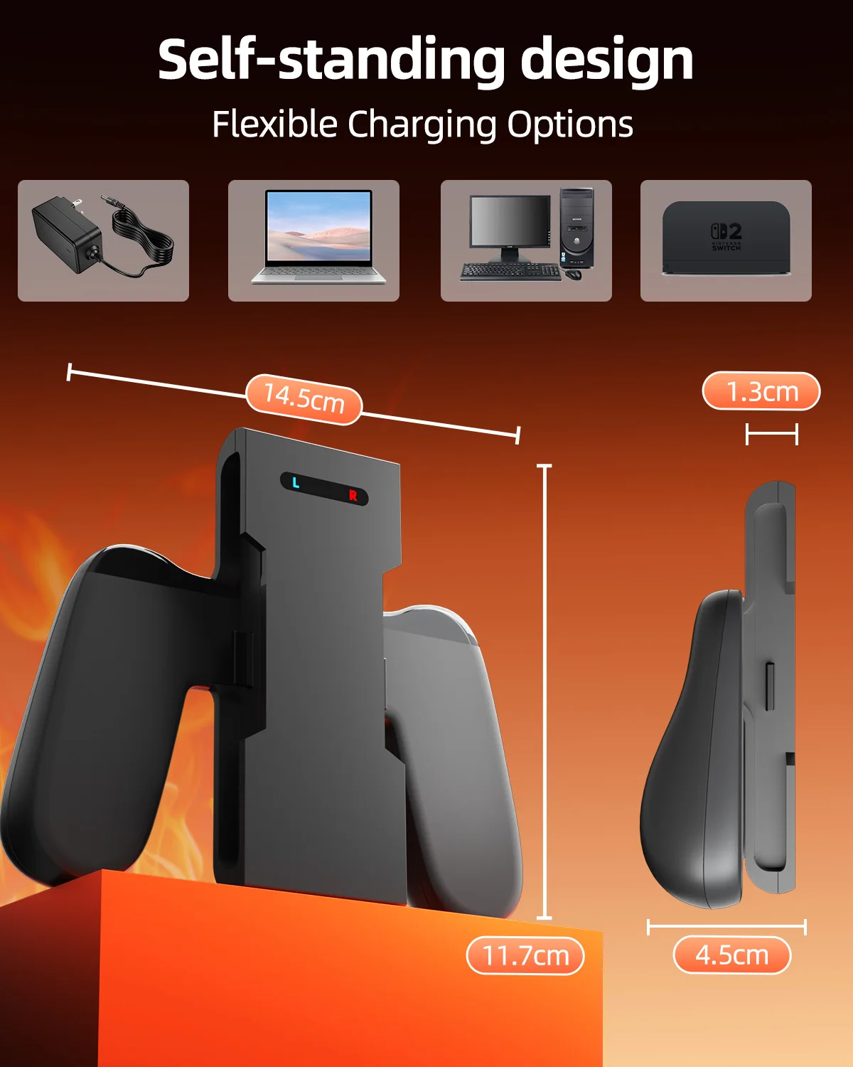 Mini Charging Grip Bracket For Switch 2 Joy-con Handle Gaming Controller Grip Magnetic Connection Charging Holder For Switch 2 Mini Charging Grip Bracket For Switch 2 Joy-con Handle Gaming Controller Grip Magnetic Connection Charging Holder For Switch 2