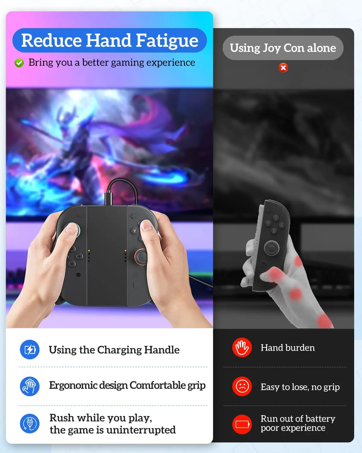 Mini Charging Grip Bracket For Switch 2 Joy-con Handle Gaming Controller Grip Magnetic Connection Charging Holder For Switch 2 Mini Charging Grip Bracket For Switch 2 Joy-con Handle Gaming Controller Grip Magnetic Connection Charging Holder For Switch 2