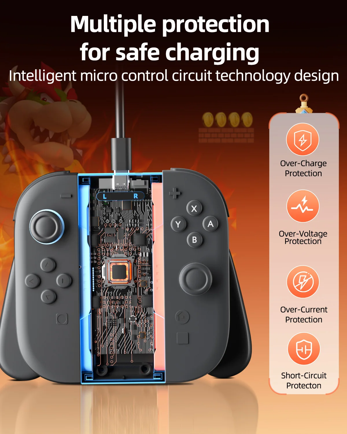 Mini Charging Grip Bracket For Switch 2 Joy-con Handle Gaming Controller Grip Magnetic Connection Charging Holder For Switch 2 Mini Charging Grip Bracket For Switch 2 Joy-con Handle Gaming Controller Grip Magnetic Connection Charging Holder For Switch 2