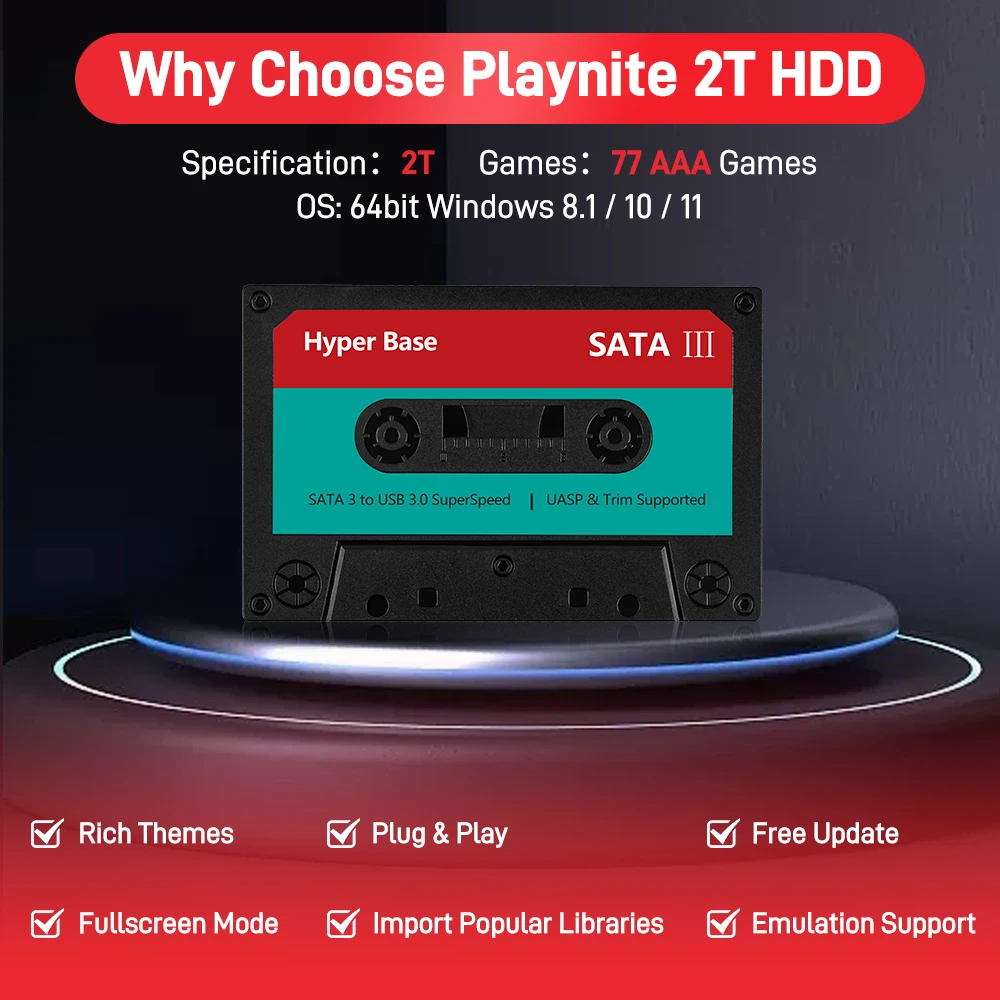 500G/2T External Gaming Hard Drive with 77 AAA PC Games Playnite OS Portable Game Console for Windows PC/Laptop 500G/2T External Gaming Hard Drive with 77 AAA PC Games Playnite OS Portable Game Console for Windows PC/Laptop