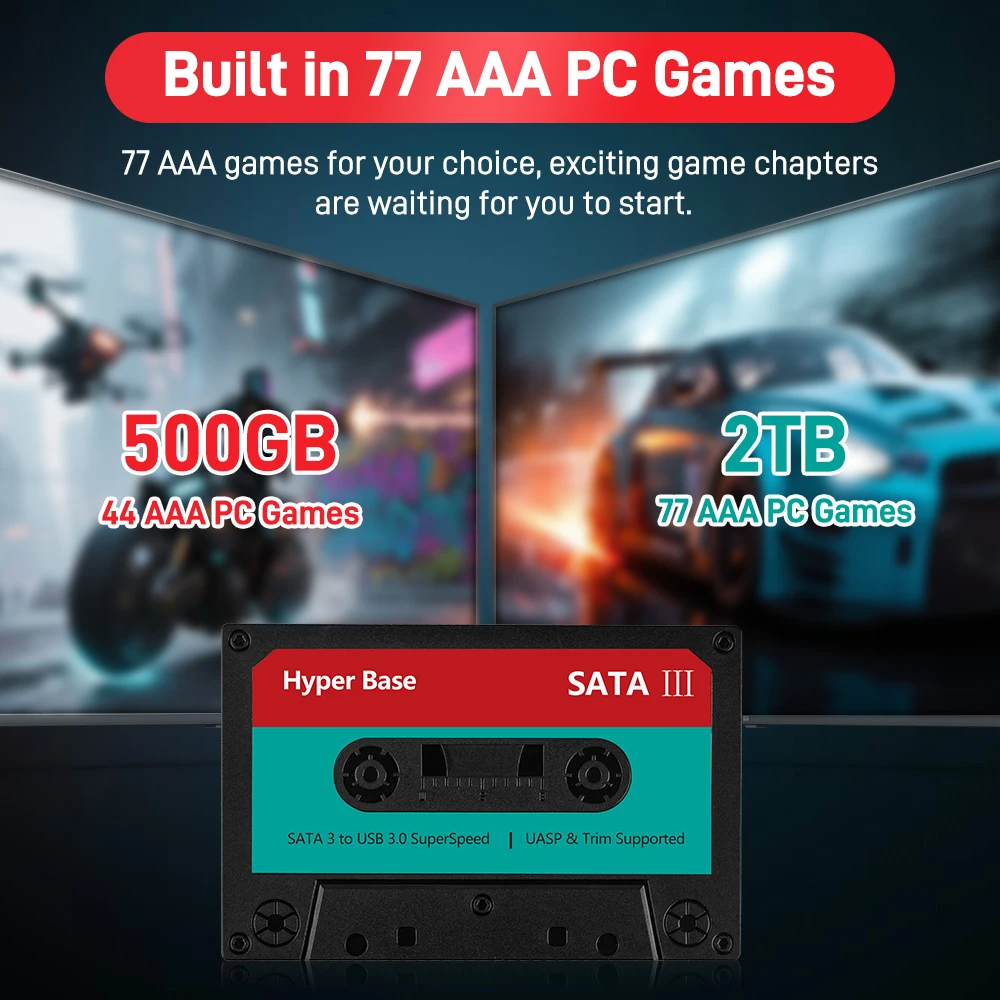 500G/2T External Gaming Hard Drive with 77 AAA PC Games Playnite OS Portable Game Console for Windows PC/Laptop 500G/2T External Gaming Hard Drive with 77 AAA PC Games Playnite OS Portable Game Console for Windows PC/Laptop