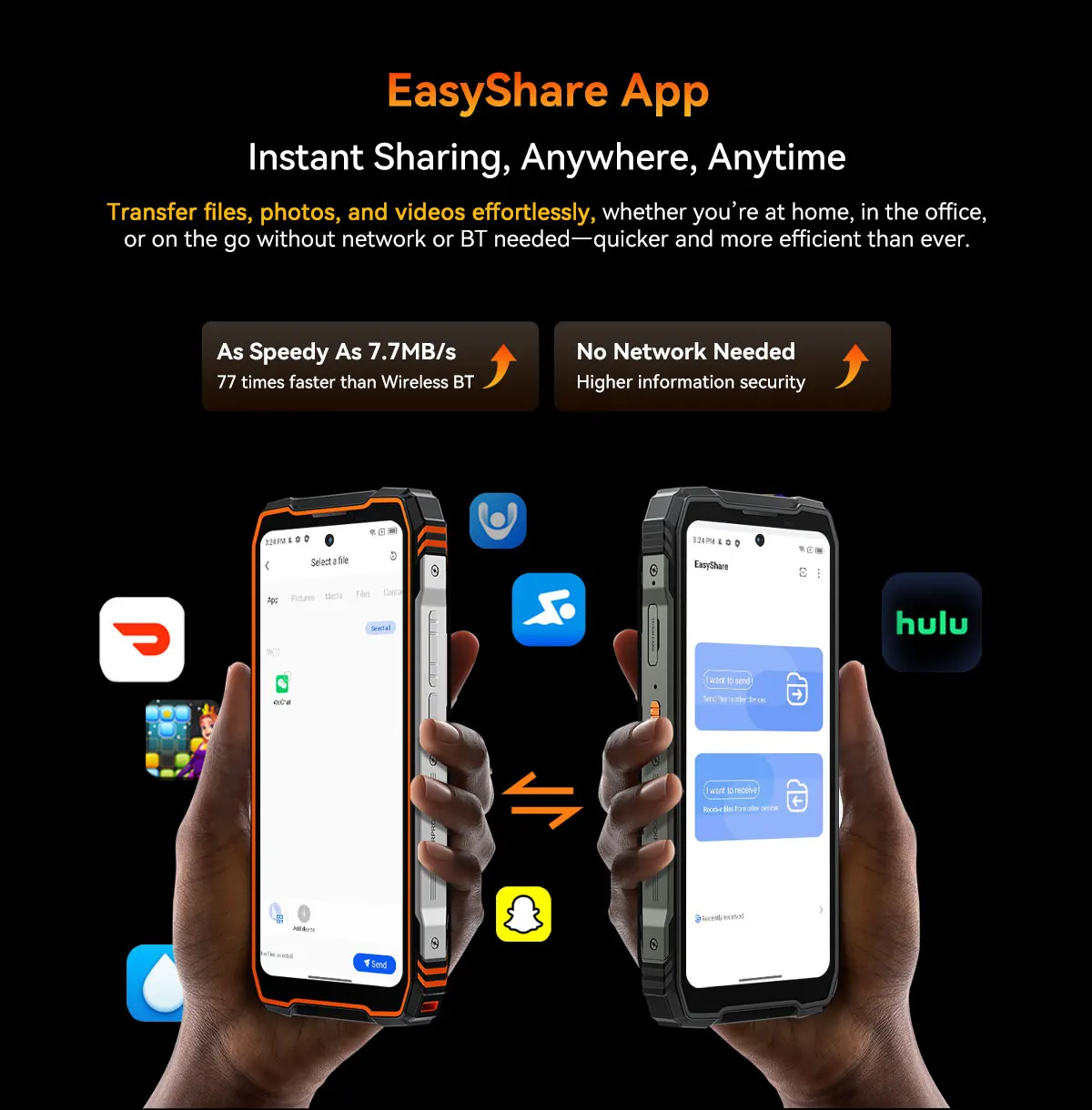 Blackview XPLORE 1 Rugged Smartphone, 5G Waterproof Outdoor Smartphone Android 15, 6.78'' 2.4K Display, 256GB/512GB, 20000mAh