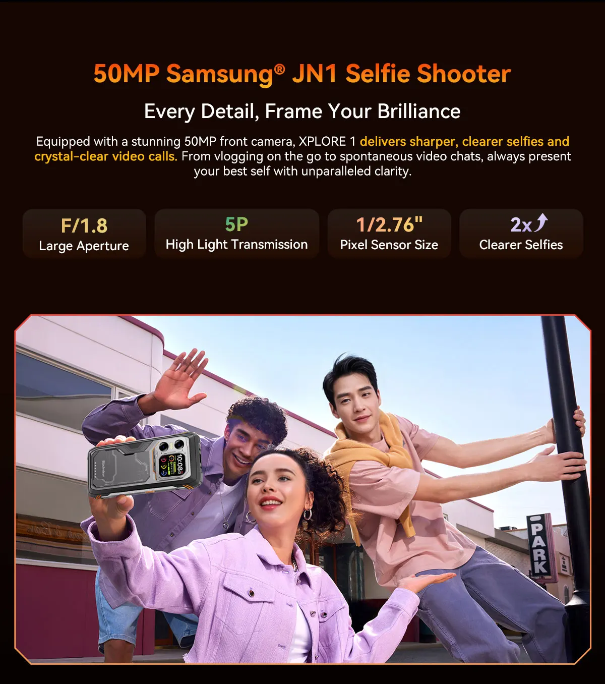 Blackview XPLORE 1 Rugged Smartphone, 5G Waterproof Outdoor Smartphone Android 15, 6.78'' 2.4K Display, 256GB/512GB, 20000mAh