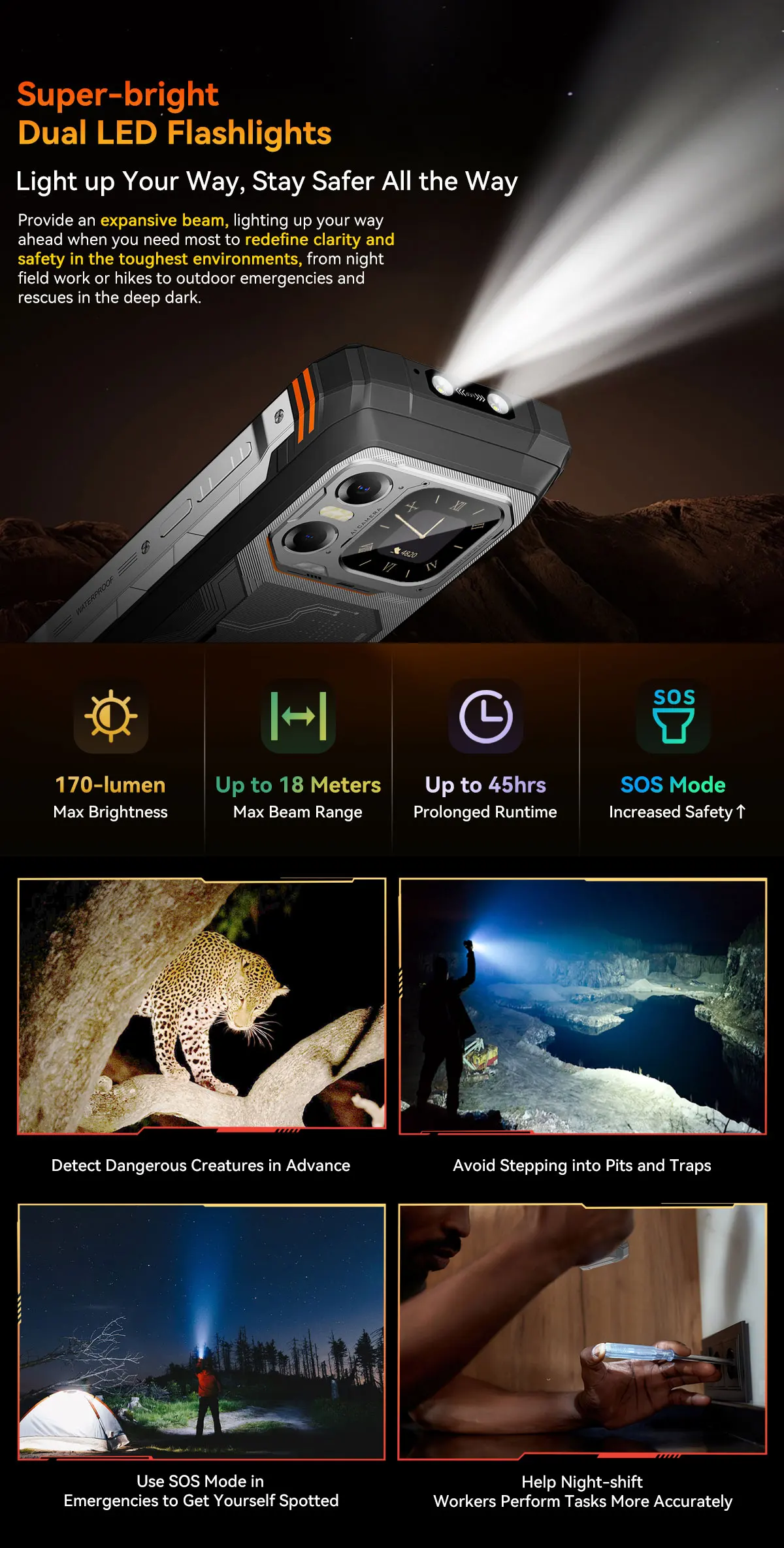 Blackview XPLORE 1 Rugged Smartphone, 5G Waterproof Outdoor Smartphone Android 15, 6.78'' 2.4K Display, 256GB/512GB, 20000mAh