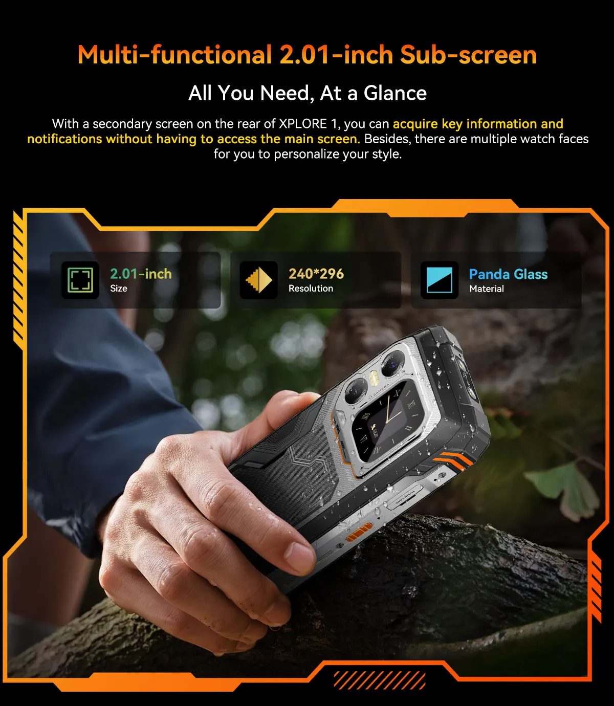 Blackview XPLORE 1 Rugged Smartphone, 5G Waterproof Outdoor Smartphone Android 15, 6.78'' 2.4K Display, 256GB/512GB, 20000mAh