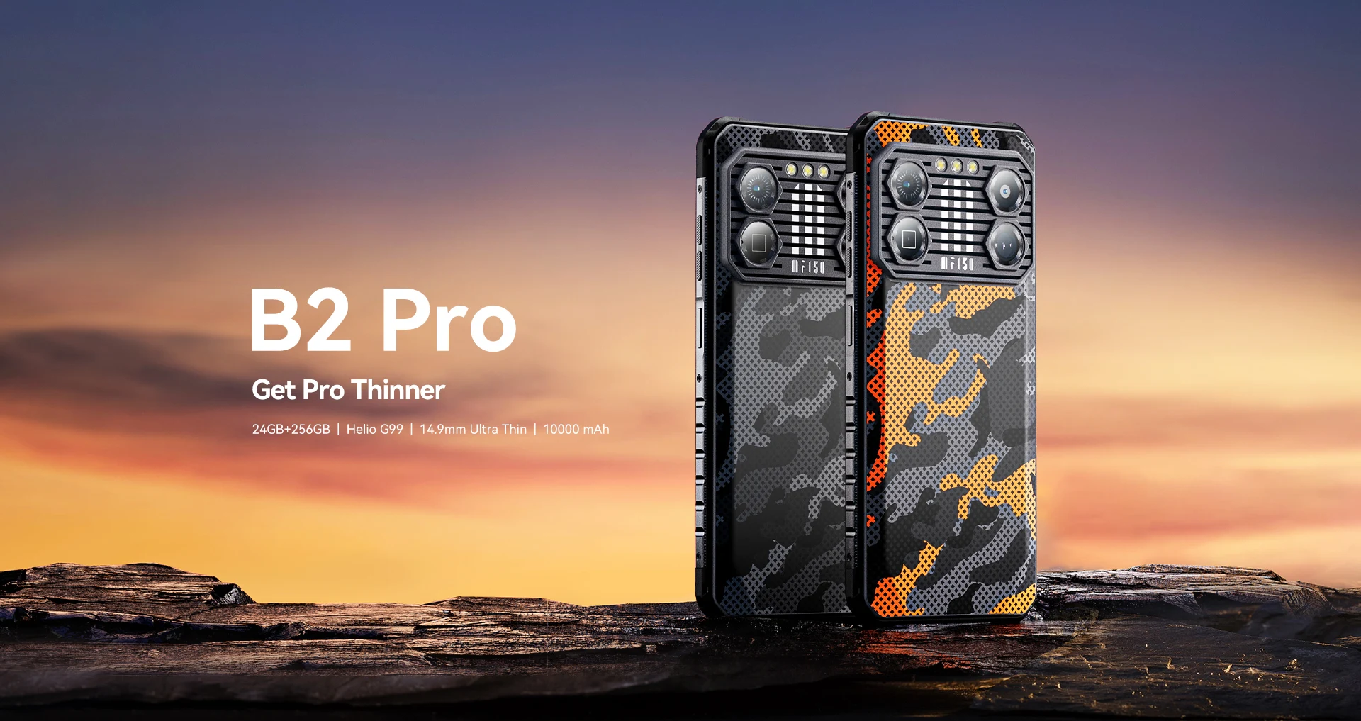 IIIF150 B2 Pro Rugged Phone MTK Helio G99 Android Smartphone 10000mAh 30W Charge 24GB 256GB 108MP Camera 6.8