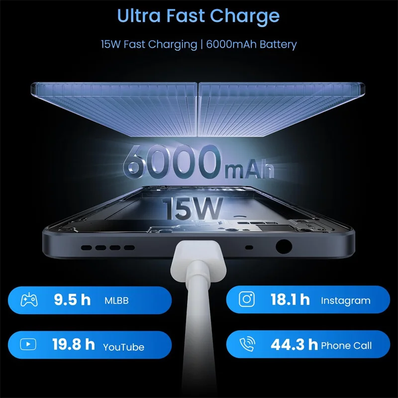 Realme Note 70T AI Smartphone Global Version 6.75-inch 90Hz Screen 6000mAh Battery 13MP Al Camera Octa-core Chipset IP54