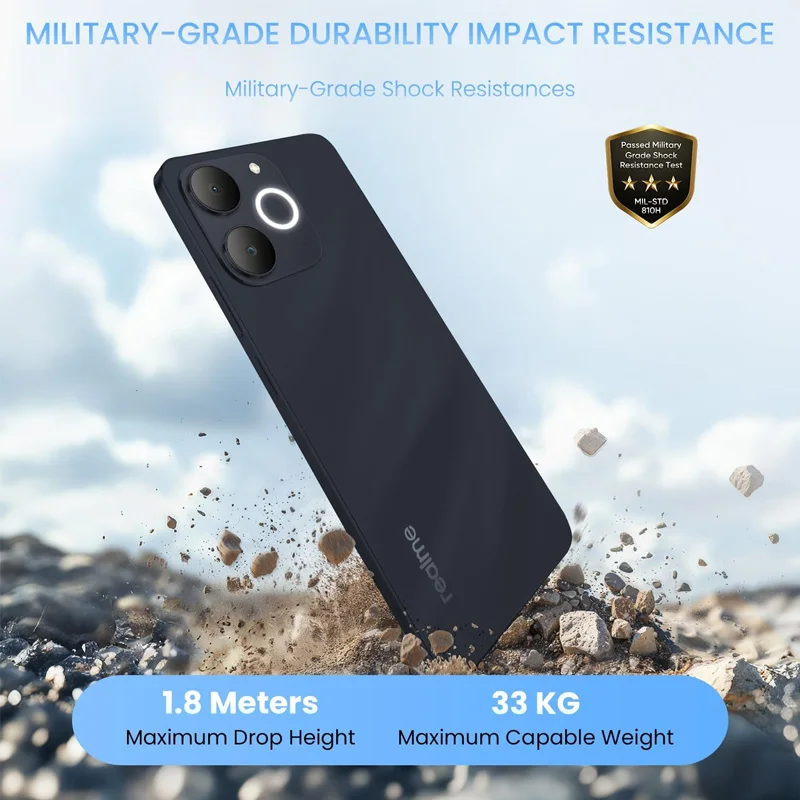 Realme Note 70T AI Smartphone Global Version 6.75-inch 90Hz Screen 6000mAh Battery 13MP Al Camera Octa-core Chipset IP54