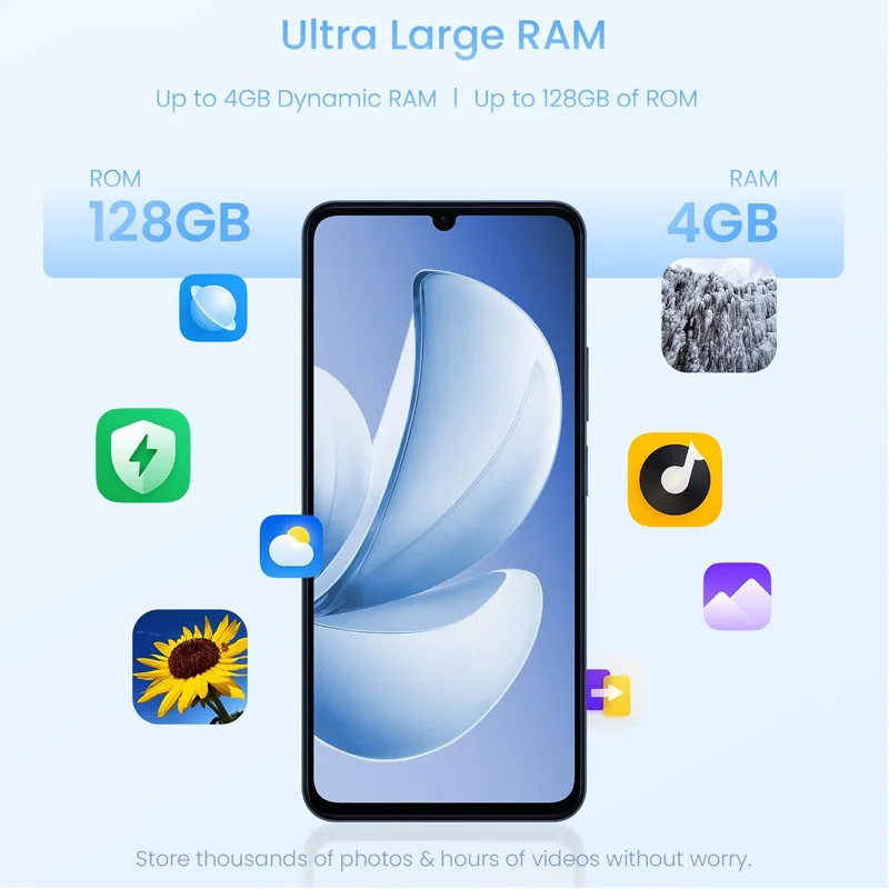 Realme Note 70T AI Smartphone Global Version 6.75-inch 90Hz Screen 6000mAh Battery 13MP Al Camera Octa-core Chipset IP54