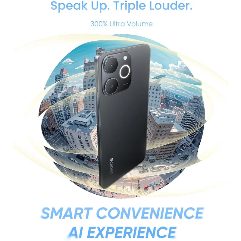 Realme Note 70T AI Smartphone Global Version 6.75-inch 90Hz Screen 6000mAh Battery 13MP Al Camera Octa-core Chipset IP54