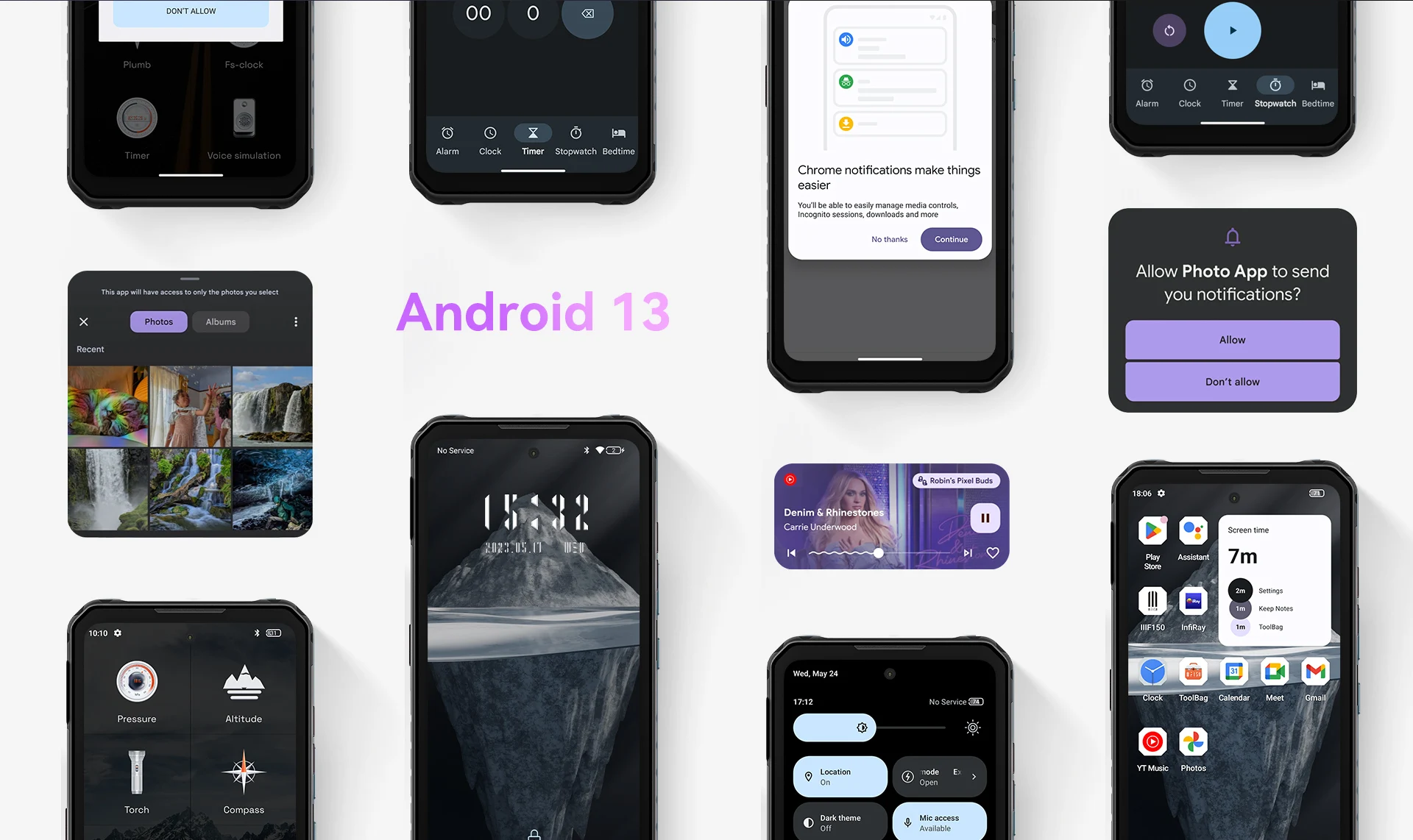 IIIF150 Raptor Rugged Phone MTK Helio G99 Chip 10000mAh Battery 108MP Main Camera 6.78inch FHD+ 120Hz Display Smartphone