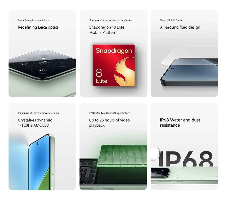 FR Warehouse Xiaomi 15 Smartphone Global Version Snapdragon 8 Elite 6.36