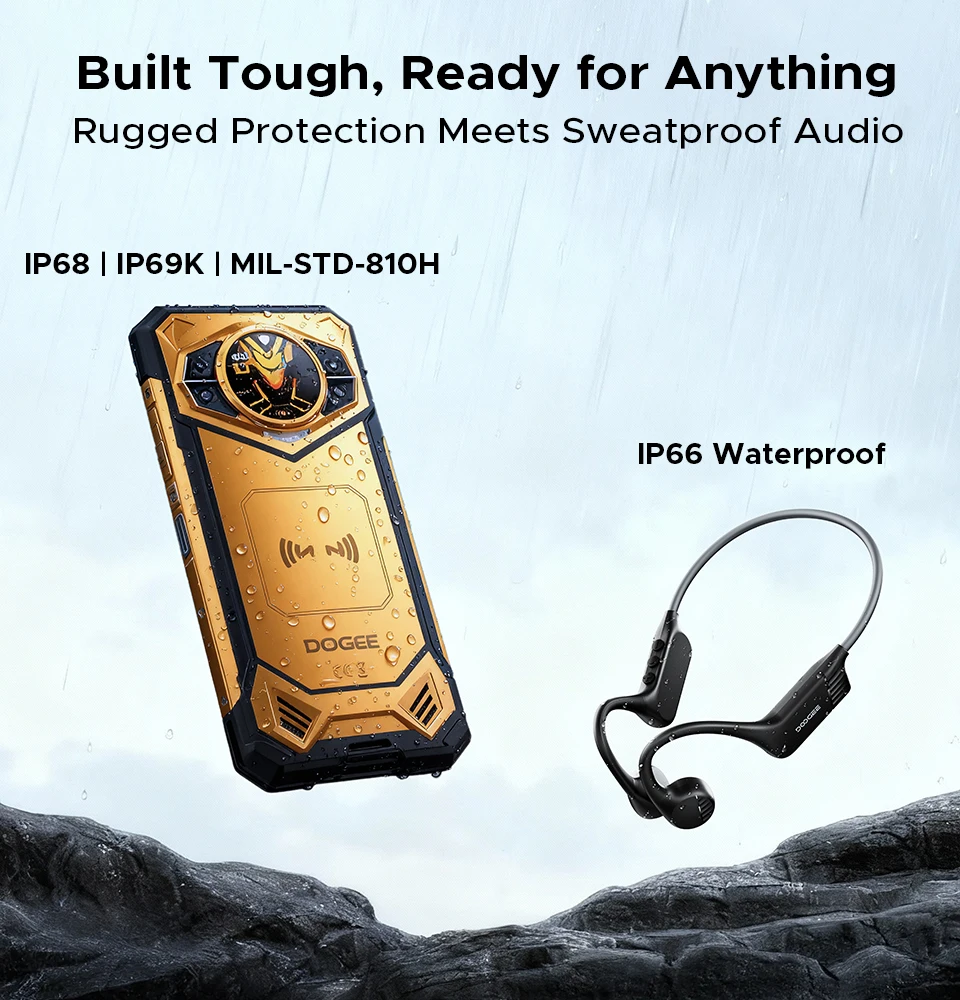 DOOGEE S200 X 5G Rugged Phone 48GB 512GB Dimensity 7050 6.72” FHD+120Hz 10100mAh 100MP Camera Android 16 NFC Smartphone
