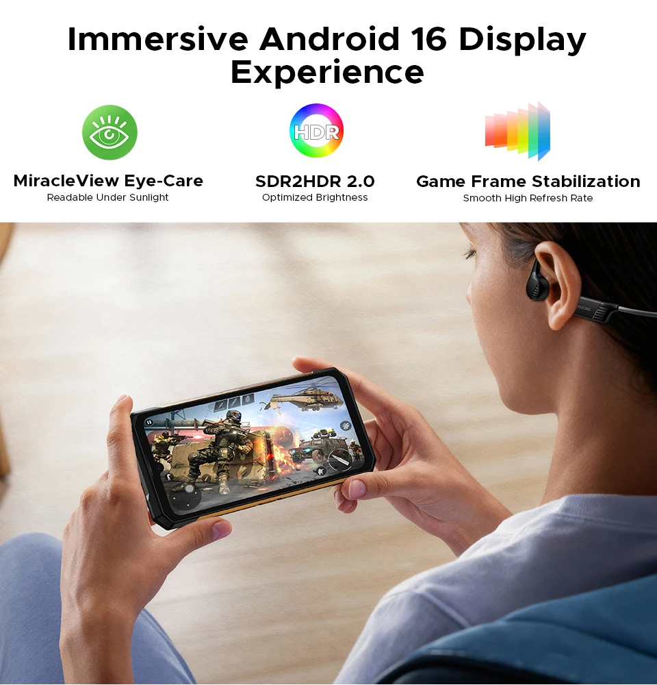 DOOGEE S200 X 5G Rugged Phone 48GB 512GB Dimensity 7050 6.72” FHD+120Hz 10100mAh 100MP Camera Android 16 NFC Smartphone