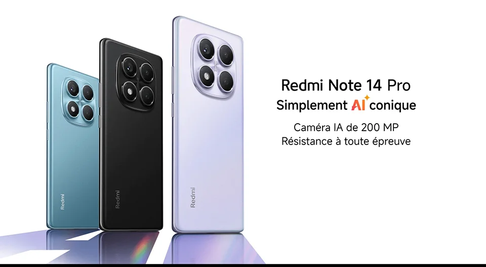 Xiaomi Redmi Note 14 Pro 4G, NFC, smartphone, MediaTek Helio G100-Ultra, AMOLED screen of inches, 120Hz, camera of 200 MP, battery of 5500mAh,Charger Not Included