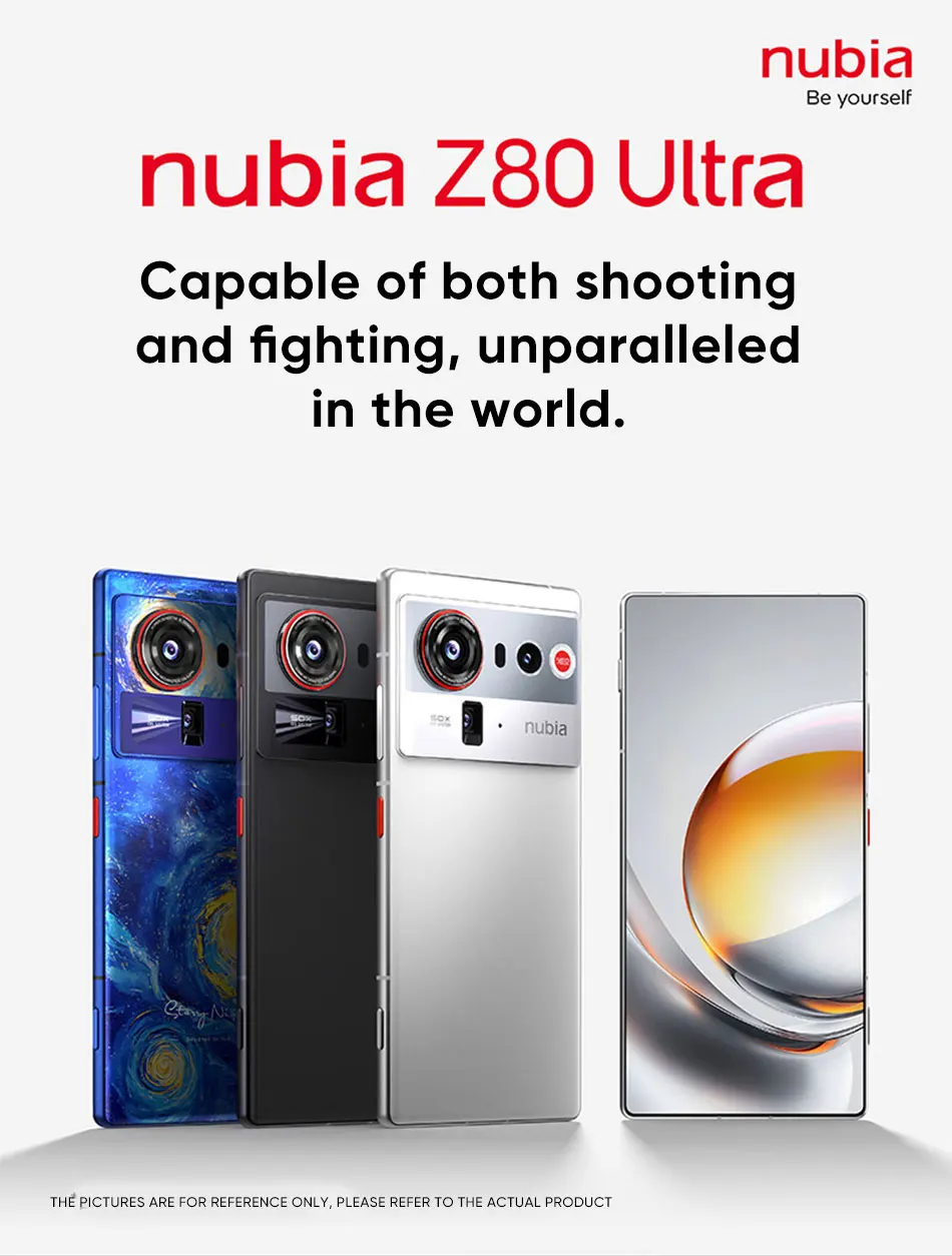 nubia Z80 Ultra Smartphone Snapdragon 8 Elite Gen 5 7200mAh 6.85'' 144Hz OLED Display 90W Fast Charging 64MP+50MP AI Camera NFC