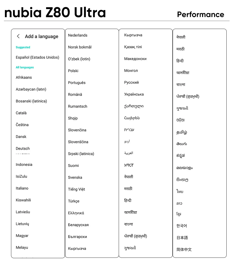 nubia Z80 Ultra Smartphone Snapdragon 8 Elite Gen 5 7200mAh 6.85'' 144Hz OLED Display 90W Fast Charging 64MP+50MP AI Camera NFC