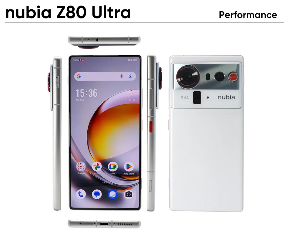 nubia Z80 Ultra Smartphone Snapdragon 8 Elite Gen 5 7200mAh 6.85'' 144Hz OLED Display 90W Fast Charging 64MP+50MP AI Camera NFC