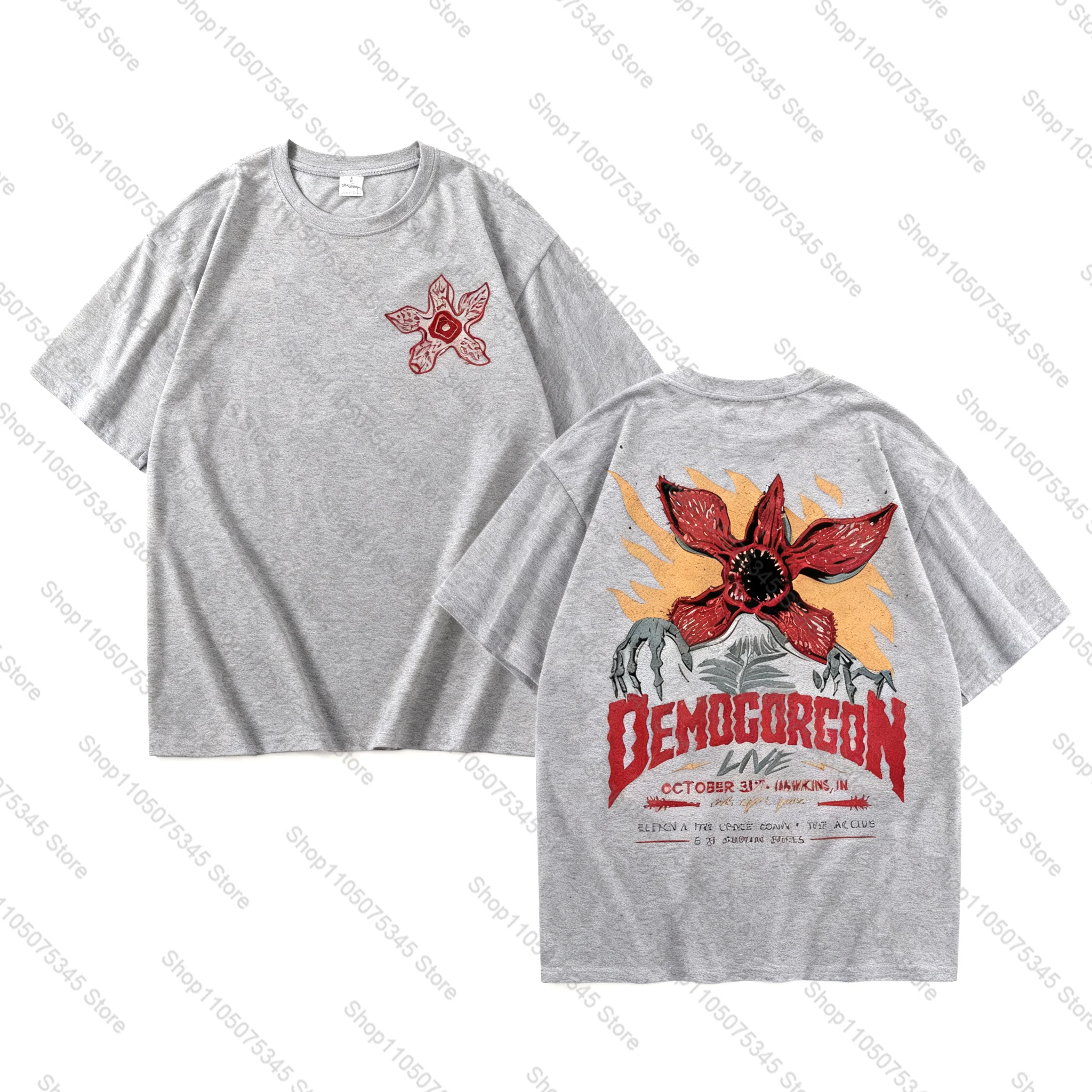 Eddie Munson The Demogorgon T Shirt Men Women Cannibal Flower Monster Print Fashion High Street High Quality Cotton T-shirts