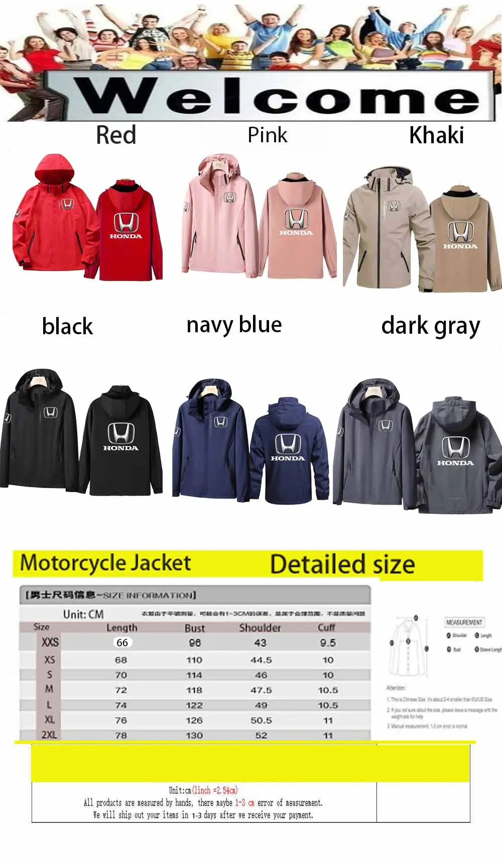 2026 Honda Logo Racing Team Autumn Jacket Men's and Women's Windproof Sportswear Outdoor Fashion Cycling Clothing Windproof Top 2026 Honda Logo Racing Team Autumn Jacket Men's and Women's Windproof Sportswear Outdoor Fashion Cycling Clothing Windproof Top