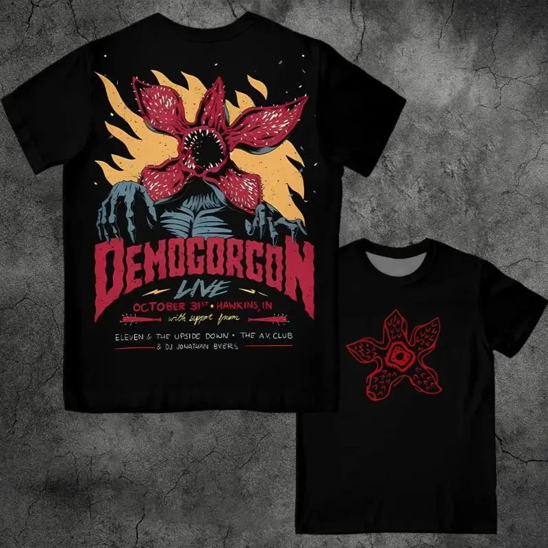 Eddie Munson Stranger Vintage Print T-shirt Demogorgon Cannibal Flower Hawkins Graphic Tee Y2K Streetwear Women's Tops harajuku Eddie Munson Stranger Vintage Print T-shirt Demogorgon Cannibal Flower Hawkins Graphic Tee Y2K Streetwear Women's Tops harajuku
